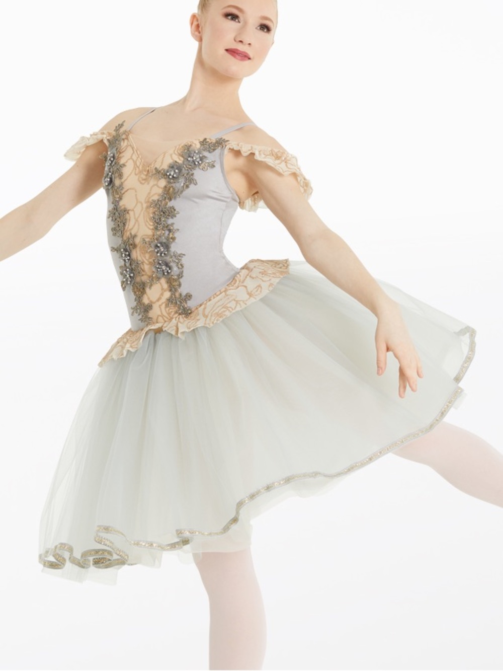 3/$75 Weissman Silver Ballet Tutu Dance Costume